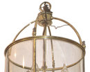 Pair of Georgian Style Brass and Glass Lanterns