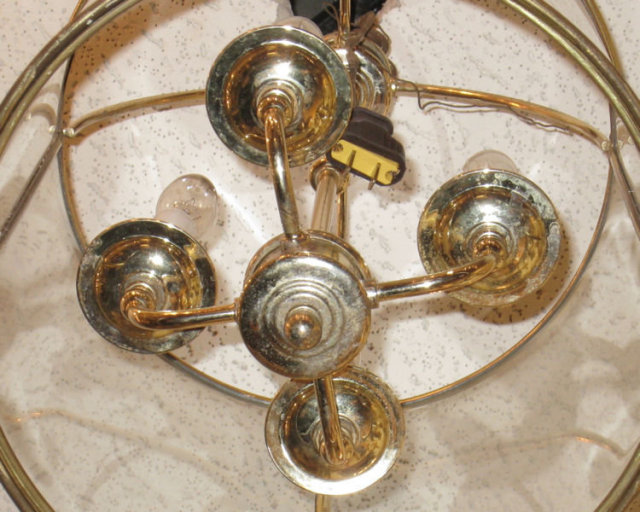 Pair of Georgian Style Brass and Glass Lanterns
