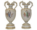Pair of Antique Neoclassical Porcelain Vases by KPM