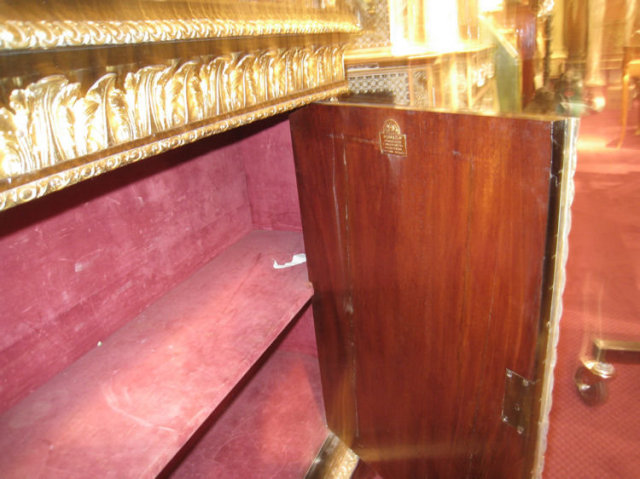 Napoleon III Bronze Mounted Ebonized Cabinet Bookcase with Brass Marquetry
