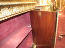 Napoleon III Bronze Mounted Ebonized Cabinet Bookcase with Brass Marquetry