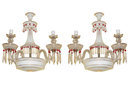 Pair of Venetian Style Opaline Glass Sconces Attr. to Baccarat