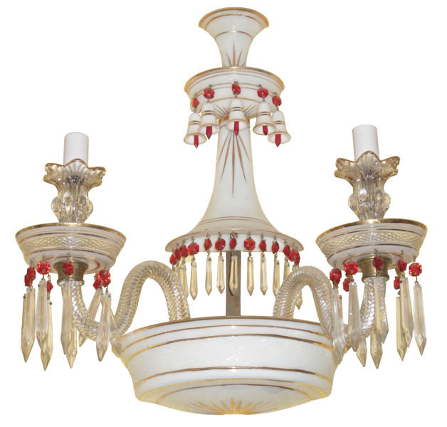 Pair of Venetian Style Opaline Glass Sconces Attr. to Baccarat
