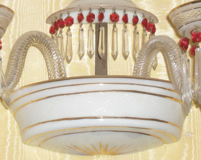 Pair of Venetian Style Opaline Glass Sconces Attr. to Baccarat