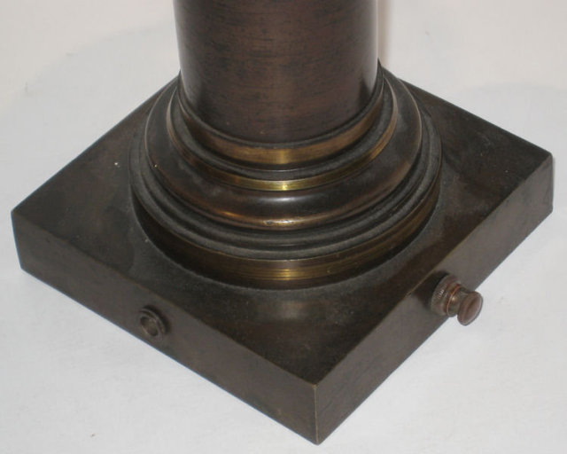 Pair of English Regency Style Bronze Argand Lamps by Samuel S. Messenger & Sons