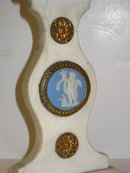 Pair of Marble and Bronze Candelabra with Neoclassical Jasperware Medallions