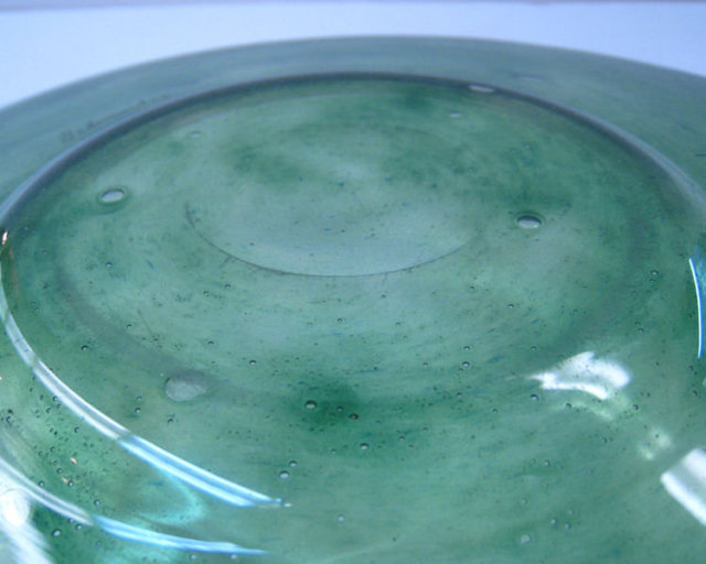 Green Glass Centerpiece by Schneider