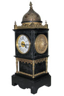 Tiffany & Company Slate Mantle Clock in Renaissance Style by Japy Freres & Co.