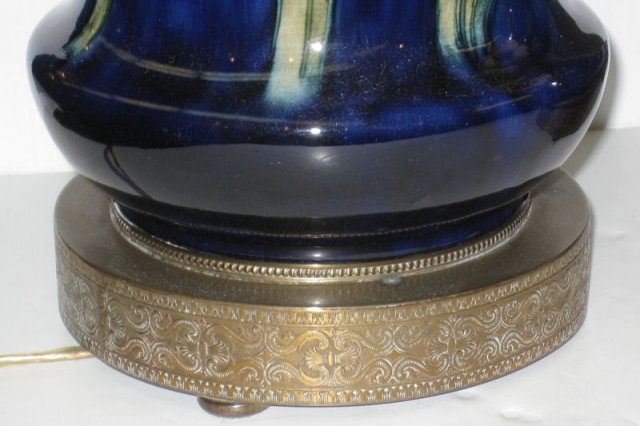 Pair of British Arts & Crafts Ceramic Table Lamps by Moorcroft