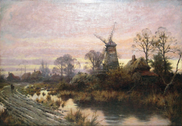 Dutch Landscape Oil on Canvas by Joseph Paulman