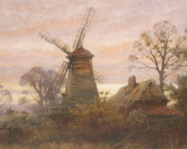 Dutch Landscape Oil on Canvas by Joseph Paulman