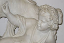 Antique Bacchanalian Group Marble Sculpture After Clodion
