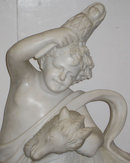 Antique Bacchanalian Group Marble Sculpture After Clodion