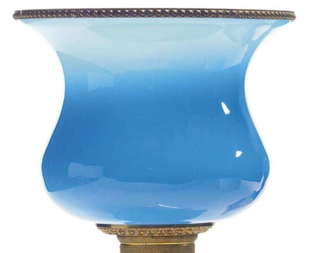 Pair Antique Russian Ormolu Mounted Opaline Vases