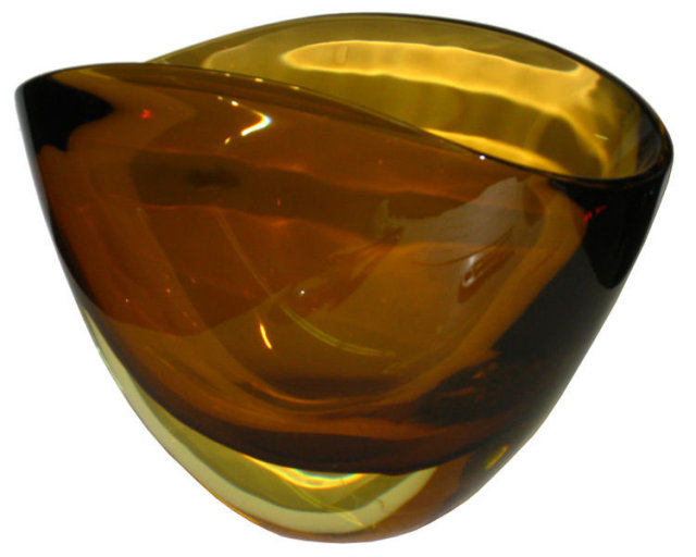 Sommerso Glass Vase Attributed to Flavio Poli for Seguso Vetri