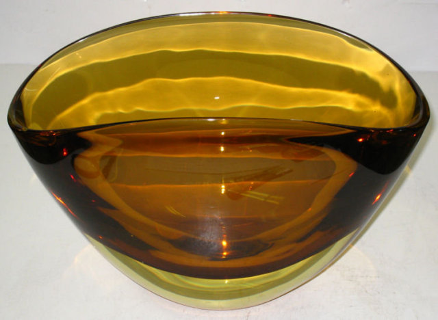 Sommerso Glass Vase Attributed to Flavio Poli for Seguso Vetri