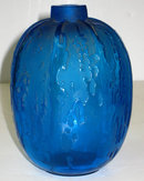Fontaines Molded and Frosted Amethyst Glass Vase by Lalique