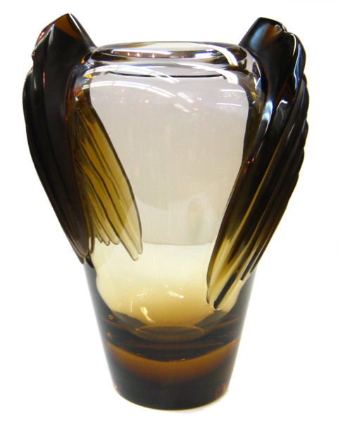 Marrakech Amber Glass Vase by Lalique