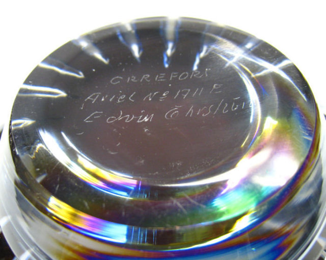 Ariel Glass Bowl by Edvin Ohrstrom (1906-1994) for Orrefors