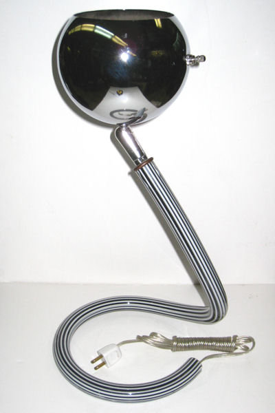 Mid-Century Chrome and Acrylic Snake Table Lamp