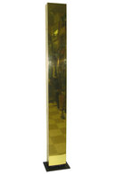Mid-Century Polished Brass Torchere Halogen Floor Lamp