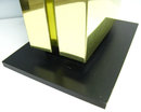 Mid-Century Polished Brass Torchere Halogen Floor Lamp