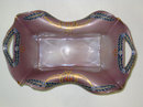 Secessionist Jugendstil Enamelled Glass Centerpiece Basket