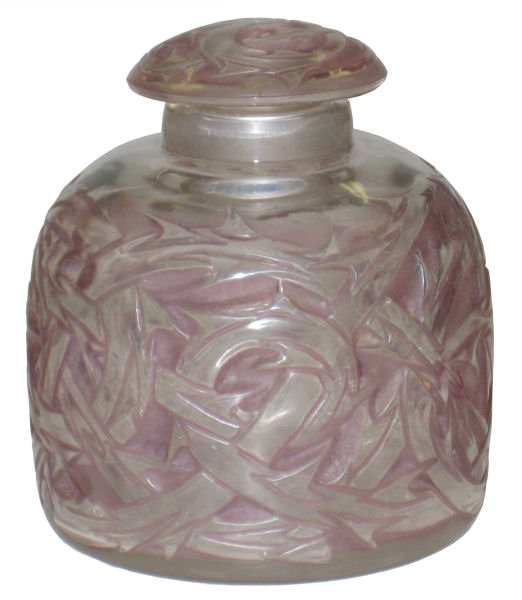 Epines Mauve Glass Perfume Bottle by Rene Lalique