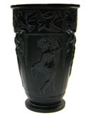 Marius Ernest Sabino La Danse Neoclassical Amethyst Glass Vase