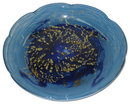 Art Deco Period Blue Glass Centerpiece Bowl by Daum