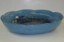Art Deco Period Blue Glass Centerpiece Bowl by Daum