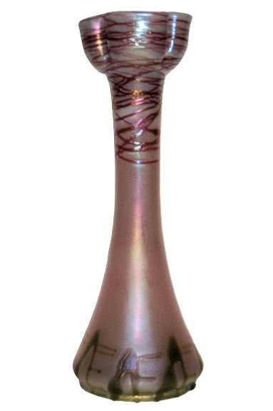 Bohemian Hyacinth Glass Vase by Pallme-Konig