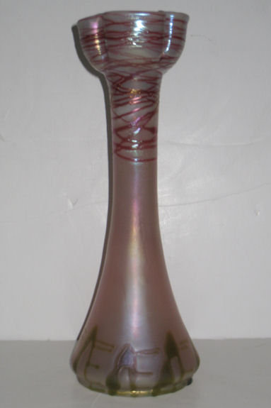 Bohemian Hyacinth Glass Vase by Pallme-Konig