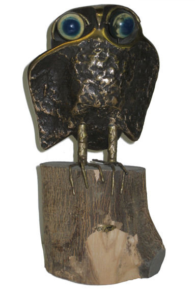 1970 Bronze Owl Figurine by Curtis Jere