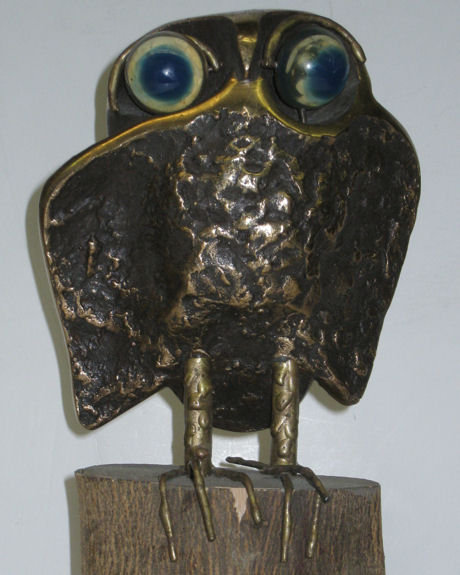 1970 Bronze Owl Figurine by Curtis Jere