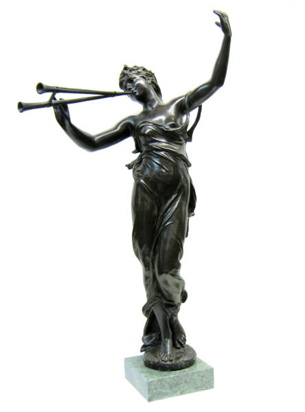 Muses des Bois Bronze Sculpture After Eugene Marioton (1857-1933)