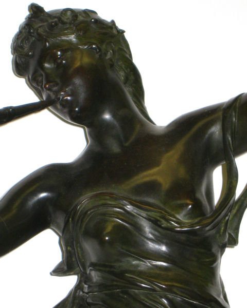 Muses des Bois Bronze Sculpture After Eugene Marioton (1857-1933)