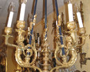 Antique French Louis XVI Style Ormolu Bronze Chandelier