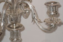 Pair of Antique Christofle French Silverplated Candelabra