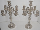 Pair of Antique Christofle French Silverplated Candelabra