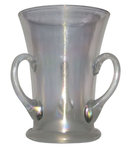 Verre de Soie Iridescent Loving Cup Glass Vase Attributed to Steuben