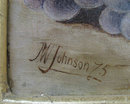 1875 English Fruit Still Life Oil on Canvas by P.W. Johnson