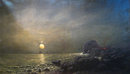 Moonlit Seascape Oil Painting by Alexis Jean Fournier (1865-1948)