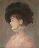 Jacquet Pastel Portrait of Irma Brunner After Edouard Manet