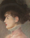 Jacquet Pastel Portrait of Irma Brunner After Edouard Manet