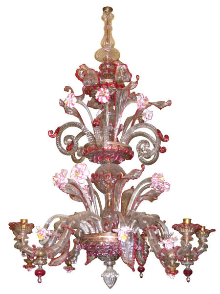 Antique Venetian Glass Chandelier