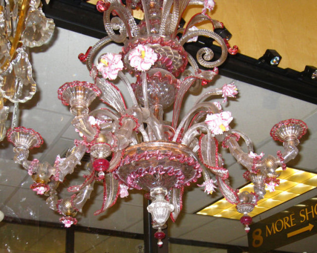 Antique Venetian Glass Chandelier