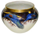 Delinieres & Co. ( D&C ) Limoges Porcelain Vase with Hand-Painted Peacock Motif