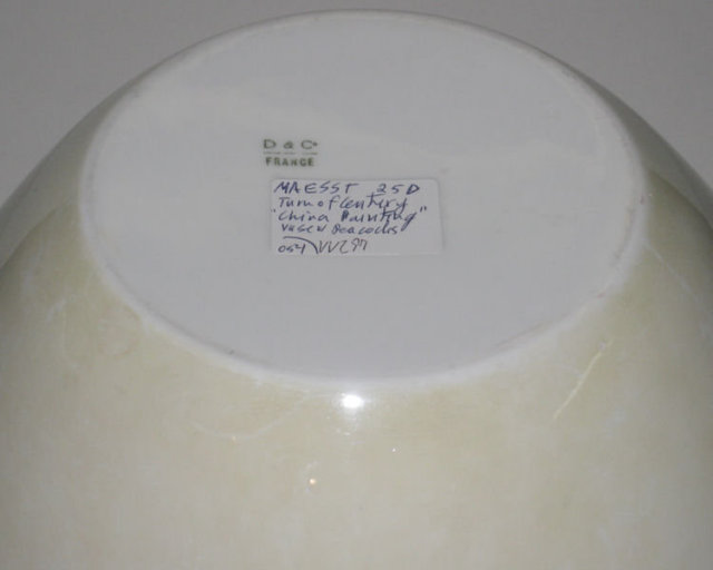 Delinieres & Co. ( D&C ) Limoges Porcelain Vase with Hand-Painted Peacock Motif