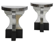 Art Deco Mirrored Glass Console Tables After Serge Roche